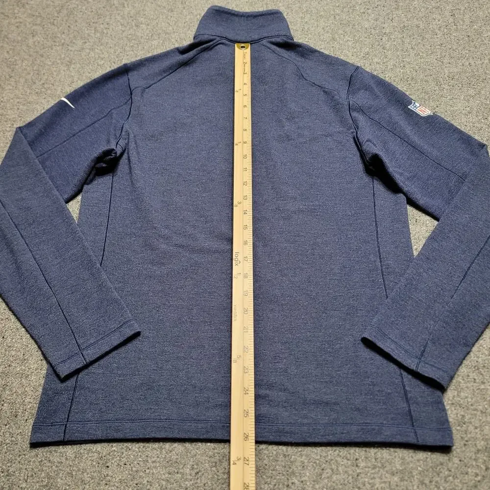 Nike San Diego Chargers Pullover Mens Small Blue Dri Fit On Field Quarter Zip